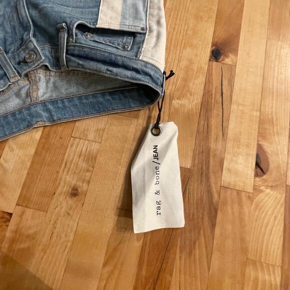 Rag & Bone The Skinny Racer Relay Wash‎ Ankle Zip Blue Jeans Sz 24 NEW - Picture 8 of 9